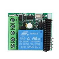 Interrupteur à distance sans fil SIXWGH DC 12V 433MHz, module récepteur relais RF 10A avec émetteur pour contrôle d'accès, maison intelligente