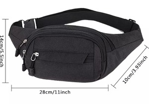 Riñonera grande resistente al agua, riñonera de viaje de lona para dinero, senderismo, cinturón Bumbag - Product Image 4