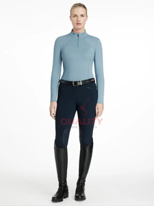 Couche de base pour femmes équestres couche supérieure évacuation de l'humidité séchage rapide extensible respirant tissu léger couche de base haut - Product Image 6