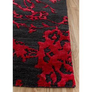 Alfombra Floral Chaos Theory de Kavi Red, Tejida a Mano con Lana, Bambú y Seda, Técnica 3D para Decoración de Sala de Estar, Esk-623 Rojo Anaranjado - Product Image 4