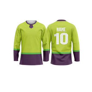 Vente en gros de maillots de hockey sur glace avec logo personnalisé dernière conception pour l'entraînement de sports de plein air vêtements de sport de haute qualité - Product Image 2