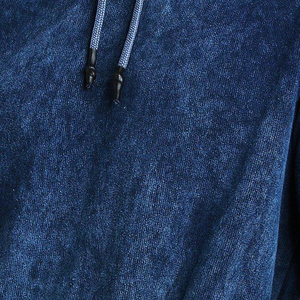 Unisexe 100% coton pull à capuche à la mode surdimensionné hiver thermique avec motif imprimé solide polaire française lavé long chaud - Product Image 5