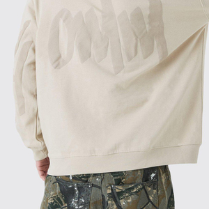 2025 nouveauté léger couleur unie hommes bouffée sweat à capuche imprimé Direct usine hommes bouffée impression sweats à capuche - Product Image 4