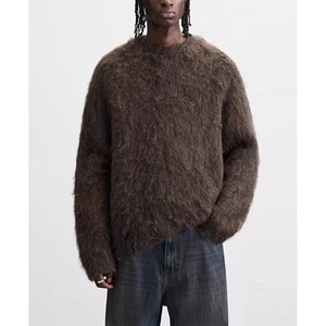 Suéteres de Mohair Personalizados para Hombre, Fabricación OEM, Alta Calidad, Tejido Suave, Moda, Jersey, Ropa de Invierno, Antiarrugas, Manga Regular - Product Image 2