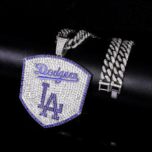 Colgantes de Moissanita con Diseño de Animales de los Dodgers de Los Ángeles, Chapados en Oro de 14K sobre Plata 925, Estilo Punk Hip-hop de Moda - Product Image 4