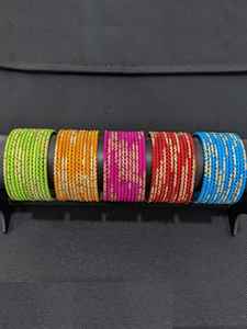 Juegos de Churiyan bordados a mano de 12 piezas hechos a medida, nuevos brazaletes hermosos de moda para niñas, diseños personalizados de mano izquierda y derecha - Product Image 2