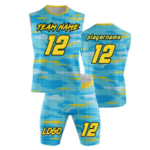 2023 nuevo diseño transpirable 7v7 League Games uniforme conjunto sin mangas con capucha Top pantalones de talla grande niños verano ropa de fútbol americano - Product Image 1