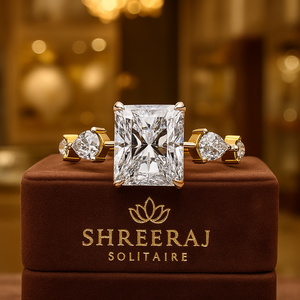 Anillos de Diamantes Cultivados en Laboratorio con Corte Radiante, Certificados por IGI, CVD HPHT, Oro Sólido de 10k y 14k para Compromiso y Boda, para Mujeres y Hombres - Product Image 4