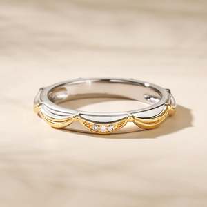 Bague de mariage pour femme Jeulia en argent sterling avec design jupe épanouie - Product Image 4