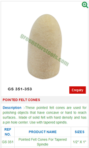 กรวยรู้สึกปลายแหลม GS 351สำหรับเครื่องมือเครื่องประดับและอุปกรณ์ - Product Image 2