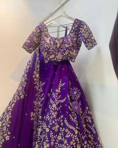 คอลเลคชั่นใหม่ lehenga choli กับด้าย georgette faux กับงานปักลำดับ lehenga choli กับงานลูกไม้ dupatta - Product Image 2