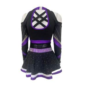 Conjuntos de Uniformes de Animadoras de Élite para Niñas |   Logotipo y Color Personalizados |   Tela de Secado Rápido 100% Poliéster |   Entrenamiento de Rendimiento - Product Image 2