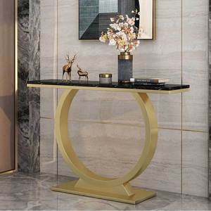 OMAN Contemporary Console <b>Table</b> with Mirrored Glass Top Iron Frame for Living Room Bedroom Farmhouse Feature <b>Storage</b>-CST055 - Product Image 4
