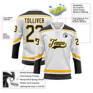 Uniforme de hockey sobre hielo personalizado de alta calidad para hombres, Jersey bordado para jugadores al por mayor con diferentes nombres, números, ropa de hockey sobre hielo - Product Image 6