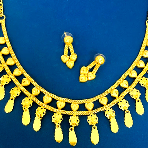 ชุดสร้อยคอแฟชั่นดูไบชุบทอง24K ชุดต่างหูกำไลข้อมือวัสดุทองแดงสำหรับบัลแกเรียและไก่งวง - Product Image 1