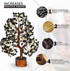 Arbre Feng Shui en cristal de guérison naturel de qualité unique sur socle en bois pour la protection de l'énergie et la décoration intérieure disponible à bas prix - Product Image 6