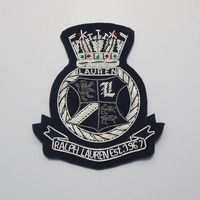 Badges brodés en fil de bullion sur mesure 2025, badges en PVC faits à la main à coudre avec des ailes brodées, badge de veste de tailleur
