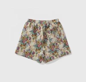 New Arrival Fashion Custom Floral Allover <b>Elastic</b> Waistband 100% Cotton <b>Men's</b> <b>Shorts</b> Apparel Colorful Printing Casual <b>Men</b> <b>Shorts</b> - Product Image 1