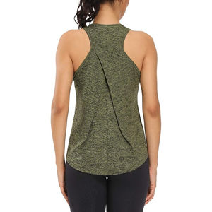 Camisetas sin mangas sueltas personalizadas de Color sólido para mujer, informales transpirables de secado rápido con logotipo frontal, venta al por mayor, 100% algodón barato - Product Image 6