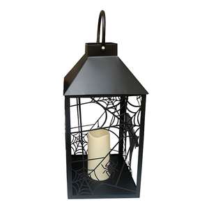 2025 Halloween noir mat métal bougeoir spécial chat découpe conception argent lanterne pour noël mariages décorations pour la maison - Product Image 3