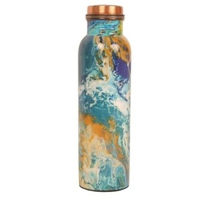 Stylish Nature Printed <b>Metal</b> Water <b>Bottle</b> with Tight Lid Durable Reusable Beverage Container for Hotel Home Decor - Product Image 3
