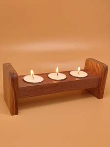 Porte-bougie en bois |   Qualité artisanale |   Prix direct d'usine - Product Image 2