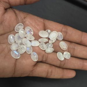 26 Pc de pierre de lune arc-en-ciel naturelle 10x7.5mm facette ovale 56.1 Cts Iroc ventes bleu feu pierre de lune pierres précieuses en vrac coupe US $38.47 - Product Image 5