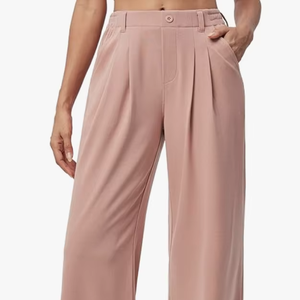 Pantalones Anchos de Cintura Ultra Alta con Dos Bolsillos Laterales, Diseño Nuevo, Cómodos e Informales, Logotipo Personalizado, Venta al por Mayor Directa de Fábrica de Bangladesh - Product Image 1