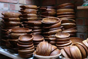 Mini cuenco de madera de Acacia para ensaladas, frutas y nueces, alta calidad, hecho a mano, en venta - Product Image 5