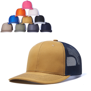 Casquette de camionneur Gorgas sport en maille avec logo personnalisé 6 panneaux Casquettes de camionneur personnalisées de couleur unie pour hommes et femmes - Product Image 1
