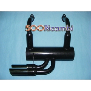 Sistema de Escape Deportivo Cromado de Doble Salida de 55 mm para FIAT 500 R y 126 EPOCA, Motor ABARTH 126, Tuning para Autos Clásicos - Product Image 1