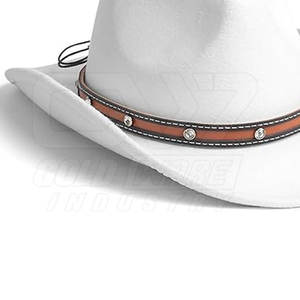 Chapeau en cuir de style occidental avec design en relief pour les chapeaux en cuir à l'aspect extérieur de la mode - Product Image 6