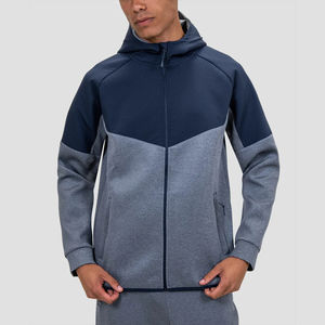 Ensemble de survêtement pour homme en coton 100% avec logo personnalisé en gros 2026, streetwear, poids lourd, sweat-shirt à capuche, fermeture éclair, jogging uni, polaire technique - Product Image 4