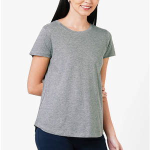 Camisetas de algodón para mujer, Camisetas básicas informales con estampado de logotipo personalizado, ajuste cómodo para el uso diario, suministro a granel OEM - Product Image 3