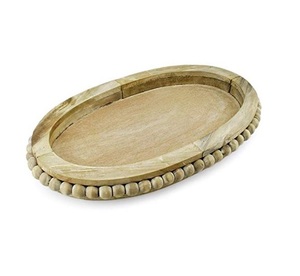 Bandeja Decorativa Redonda para Cocina, Bandeja de Madera de Mango Rústica Más Vendida, Nuevo Diseño, Bandeja para Café - Product Image 2