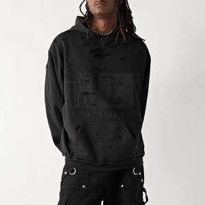 Pull à la mode élégant hommes Basics Distressed Hoodies 2025 sur mesure dernière conception hommes Basics Distressed Hoodies - Product Image 1