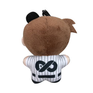 Porte-clés rond en peluche personnalisé, tendance mode, figurine de mascotte, souvenir, breloque de sac - Product Image 5