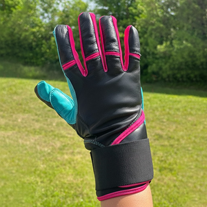 Low MOQ Full Finger Leather Batting Gloves Breathable Durable Eco-Friendly Ambidextrous Hand Protection Baseball Training Wear - Product Image 1