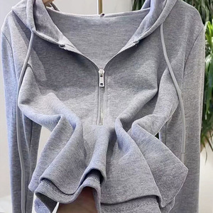 Oem logo brodé imprimé personnalisé design sweat-shirt à capuche de couleur unie pour hommes t-shirt élégant à manches longues pour femmes haut de chemise - Product Image 2