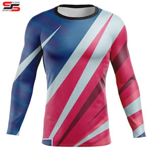 Calidad superior Último diseño Sublimación Hombres Camo Manga corta Rash Guard Camisas de compresión Venta al por mayor ODM personalizado - Product Image 6