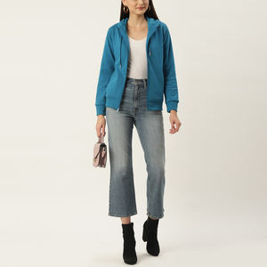 Sweat à capuche zippé pour femmes de haute qualité avec conception personnalisée meilleur tissu de qualité saison d'hiver col à capuche pour l'automne - Product Image 6