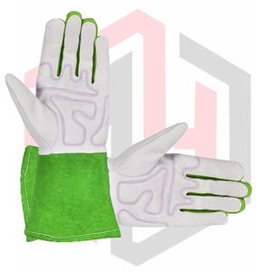 Guantes protectores de mano de cuero para construcción y trabajo pesado - Product Image 6