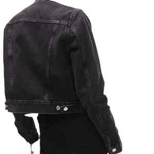 Veste en jean décontractée personnalisée pour femmes grandes tailles, style camionneur, 100% coton, vente en gros usine - Product Image 3