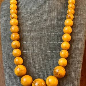 เครื่องประดับแฟชั่นสร้อยคอลูกปัดไม้เรซินสำหรับผู้หญิงสำหรับวันหยุดฤดูร้อนเครื่องประดับสแตนเลสแฟชั่น - Product Image 4