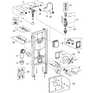 Juego de accesorios para inodoro Grohe RAPID SL 3 en 1 con accionamiento por aire - Product Image 6