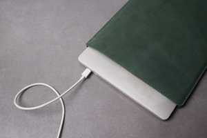 Housse pour ordinateur portable portable durable en cuir pleine fleur Vintage fait à la main pour le travail professionnel bureau et voyage GLS-0286 de transport - Product Image 3