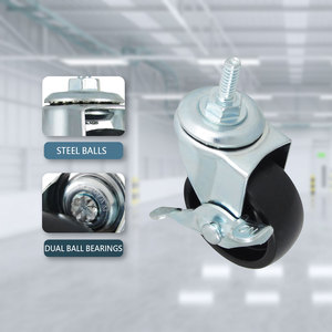 2 inch ren gốc bánh xe (1/4 "-15mm) xoay 360 độ Khóa Loại Castor - Product Image 4