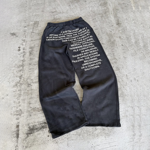 ชุด2ชิ้นกางเกงสเวตเตอร์โอเวอร์ไซส์ลำลองพิมพ์ลายตัวอักษรเสื้อผ้าแนวสตรีทแฟชั่นกอธิคสำหรับผู้ชายผู้หญิง - Product Image 6