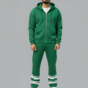 Ensemble de pantalons de jogging empilés sur mesure Survêtements Fabrication professionnelle Survêtements de jogging ZipUp de taille personnalisée de haute qualité - Product Image 6