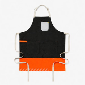 Tablier de travail en toile de coton pour chef, BBQ, pour hommes et femmes, résistant à l'eau, sans manches, avec 1 à 4 poches, pour grillades et cuisson, OEM accepté - Product Image 3